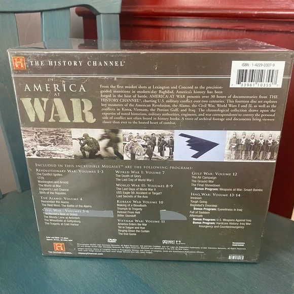 New in packaging, The History Channel’s “America at War” 14 DVD Set 📀